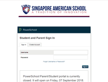 Tablet Screenshot of powerschool.sas.edu.sg
